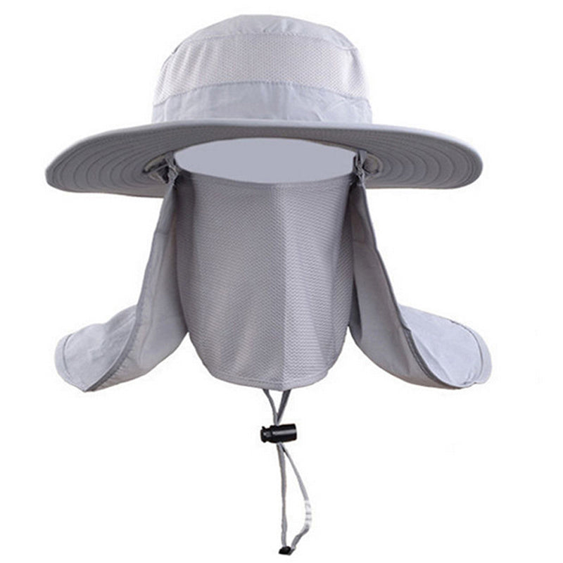 Chapeau de pêcheur avec protection à 360 degrés contre le soleil, l'eau et les UV 