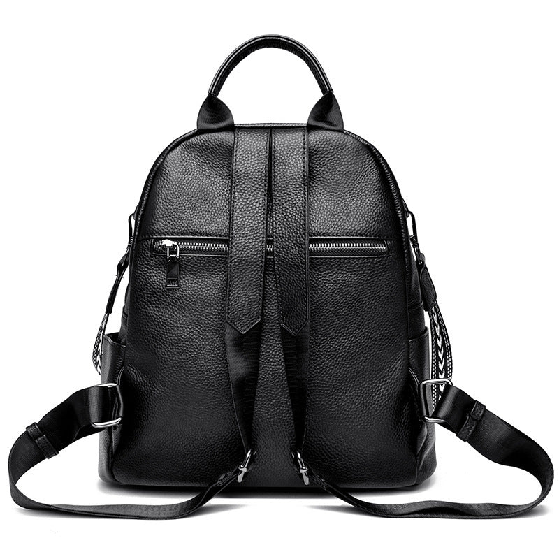 Sac à dos en cuir de vache pour filles, cartable de voyage de grande capacité, Style collégial, à la mode, assorti avec tout