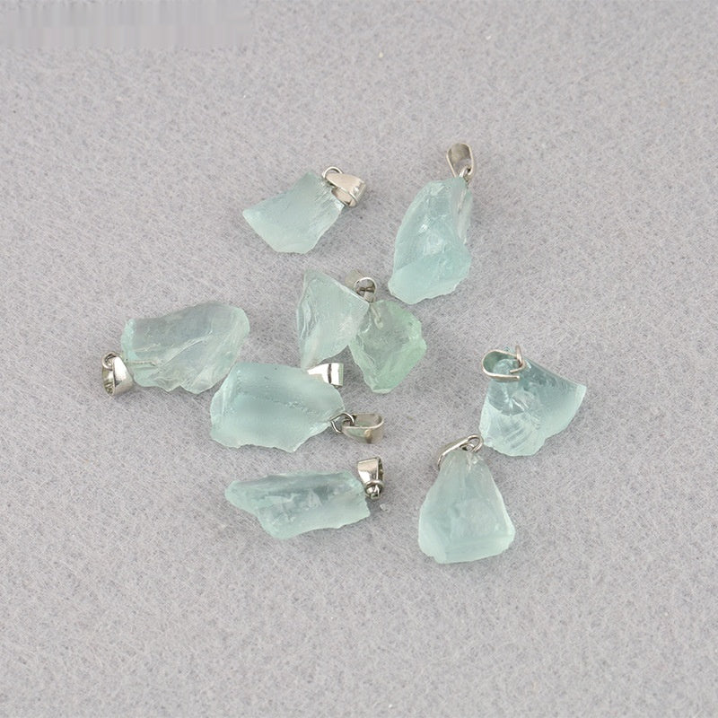 Colgante de piedra de cristal de color natural del arco iris