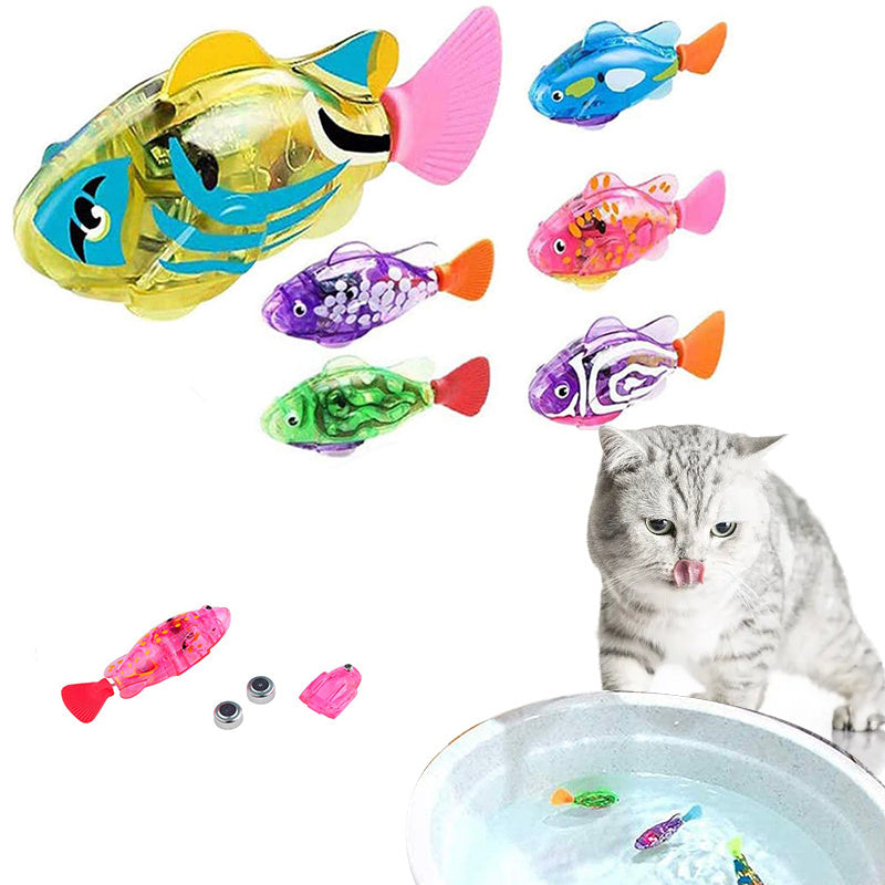 Jouet d'eau de poisson électrique interactif pour chat, pour jeu d'intérieur, Robot de natation, jouets de poisson pour chat, chien, animal de compagnie, bébé nageur, jouets de bain Robofish