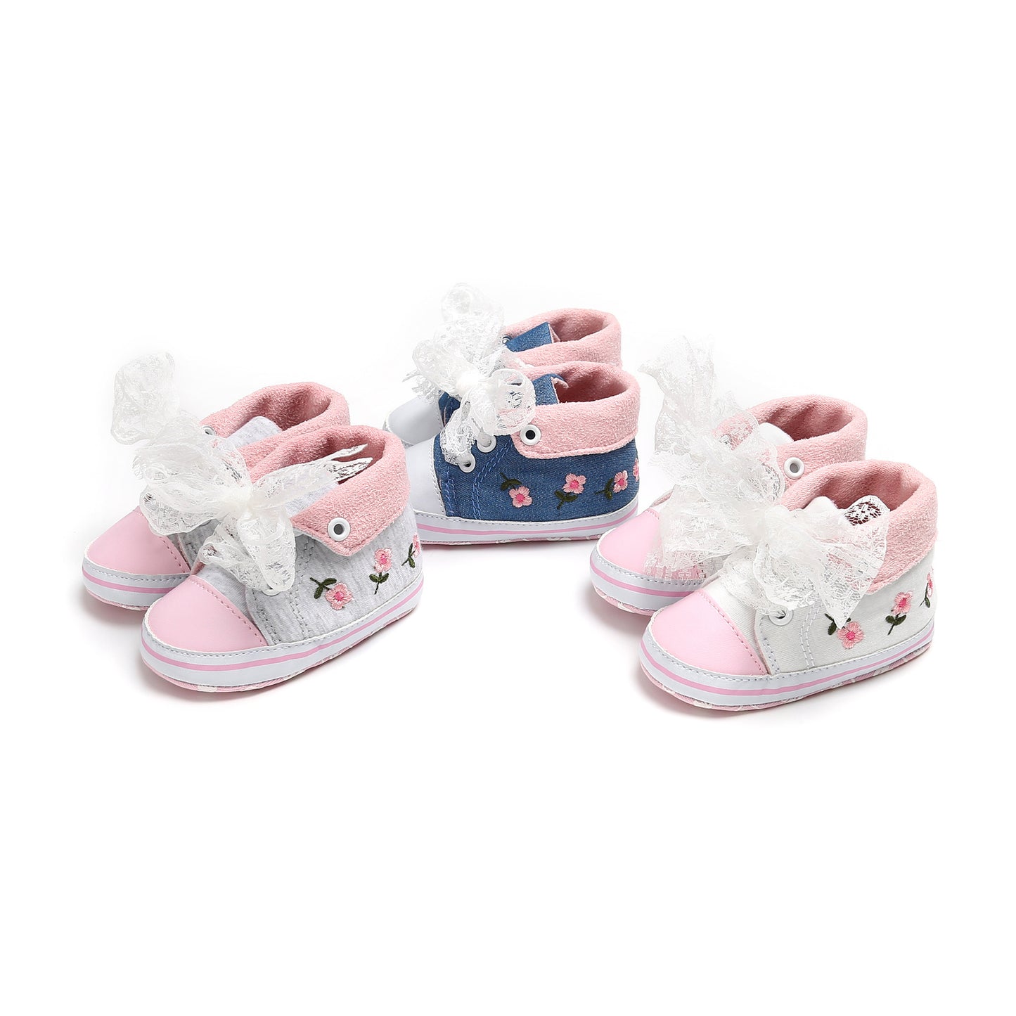 Aidez les chaussures de princesse brodées pour bébé