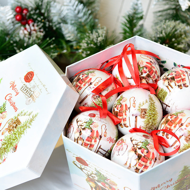 Caja de regalo de Navidad con colgante de decoración de árbol de Navidad