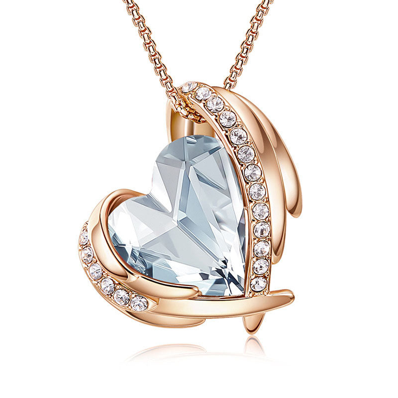 Collier ange pour femme, Niche créative, pendentif en cristal, collier Simple assorti avec tout