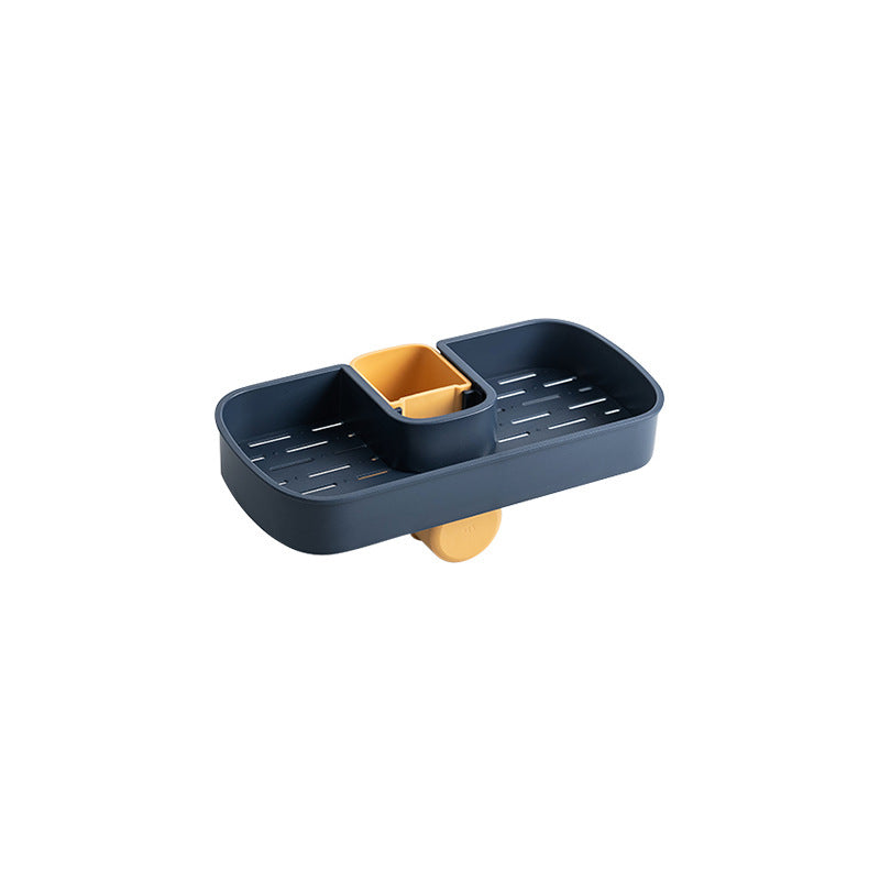 Estante para fregadero, escurridor de esponja y jabón, cesta de almacenamiento, bolsa, soporte para grifo, soporte ajustable para baño, fregadero, accesorios de cocina