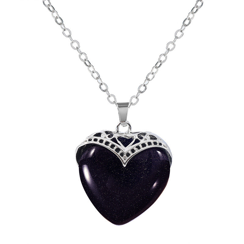 Collier d'amour en pierre naturelle unique et tendance pour femme