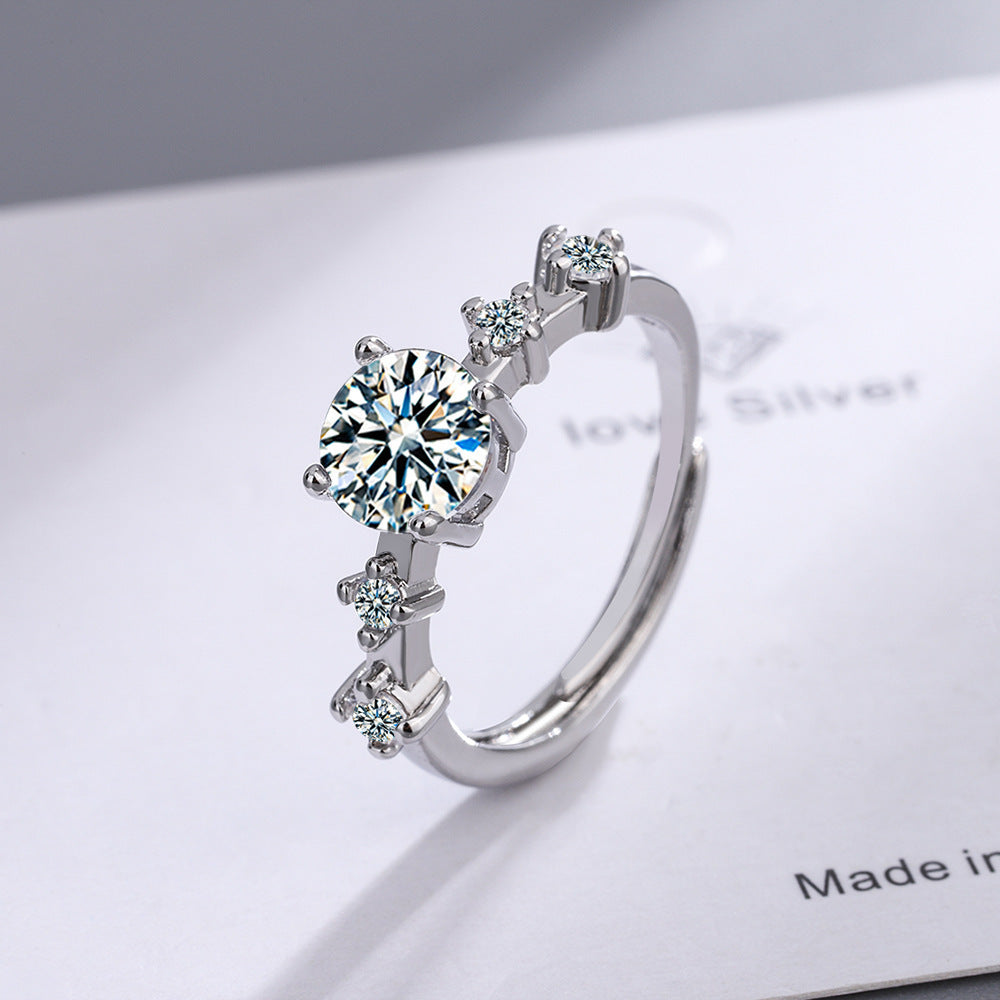 Bague en diamant de zirconium Flash pour femmes