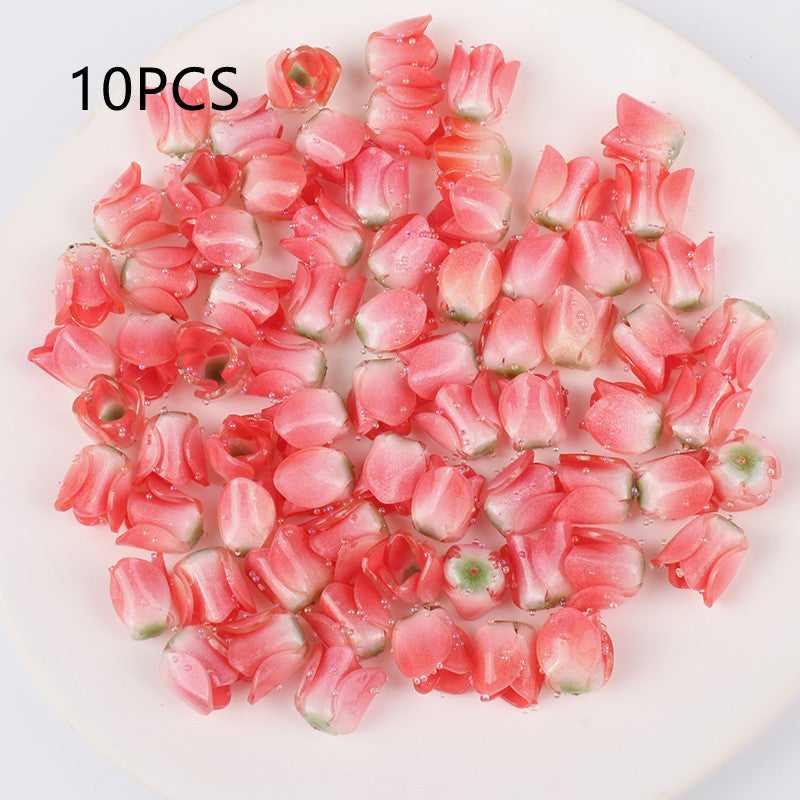 Acrylic Heat Shrink Tulip Flower DIY Jewelry Accessories
