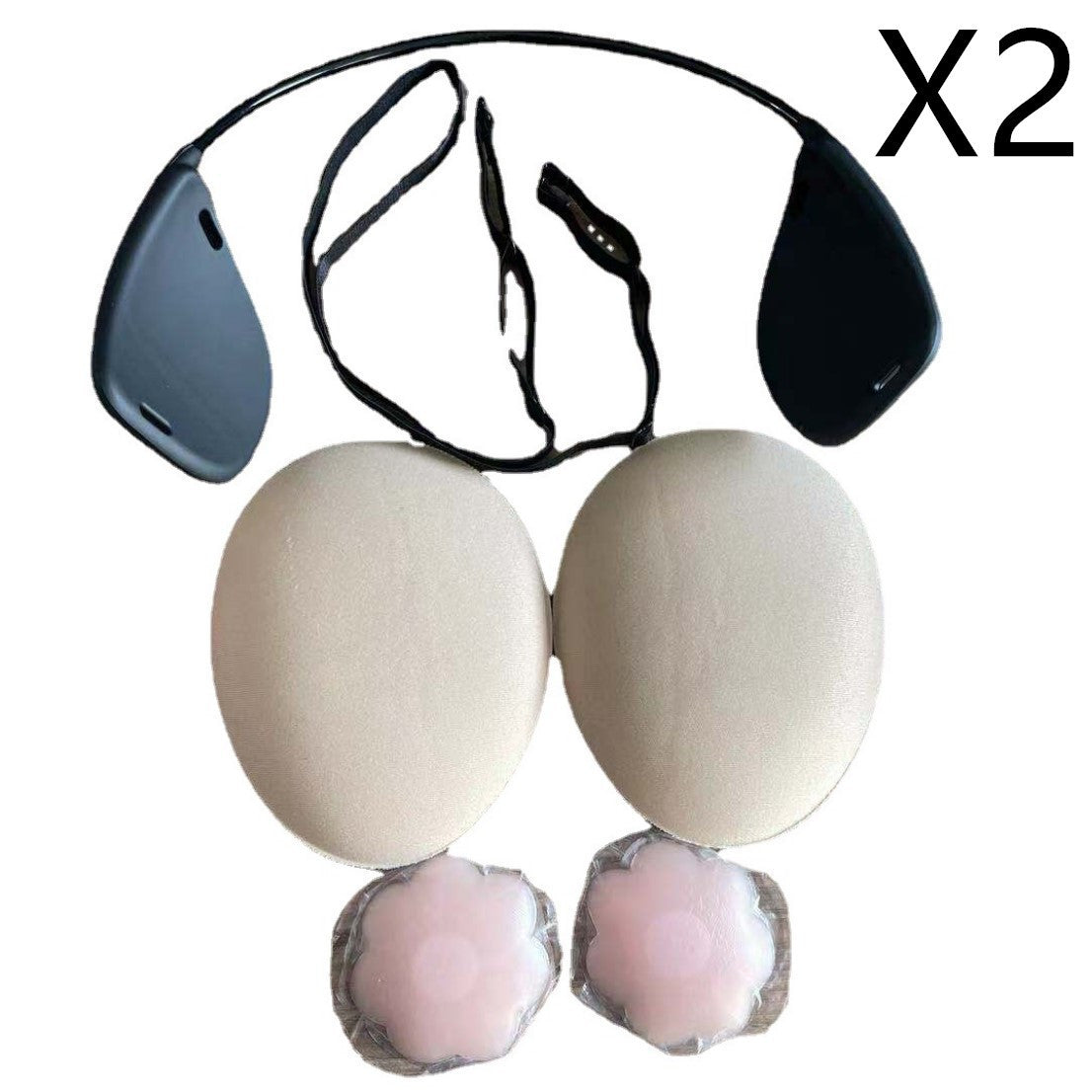 Kit de soutien-gorge plongeant profond, Patch de mamelon mince d'été, accessoires de sous-vêtements, soutien-gorge Push-up sans devant, dos nu, sans bretelles