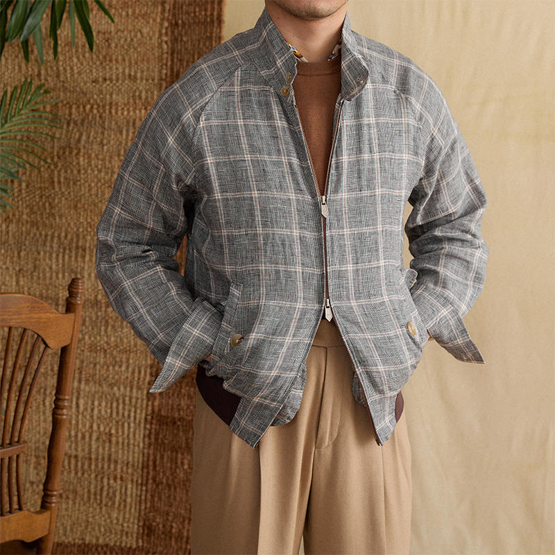 Men's Linen Vintage Casual Short Jacket Coat