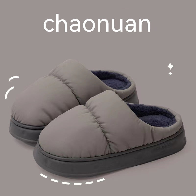 Pantoufles d'hiver imperméables en coton pour femmes