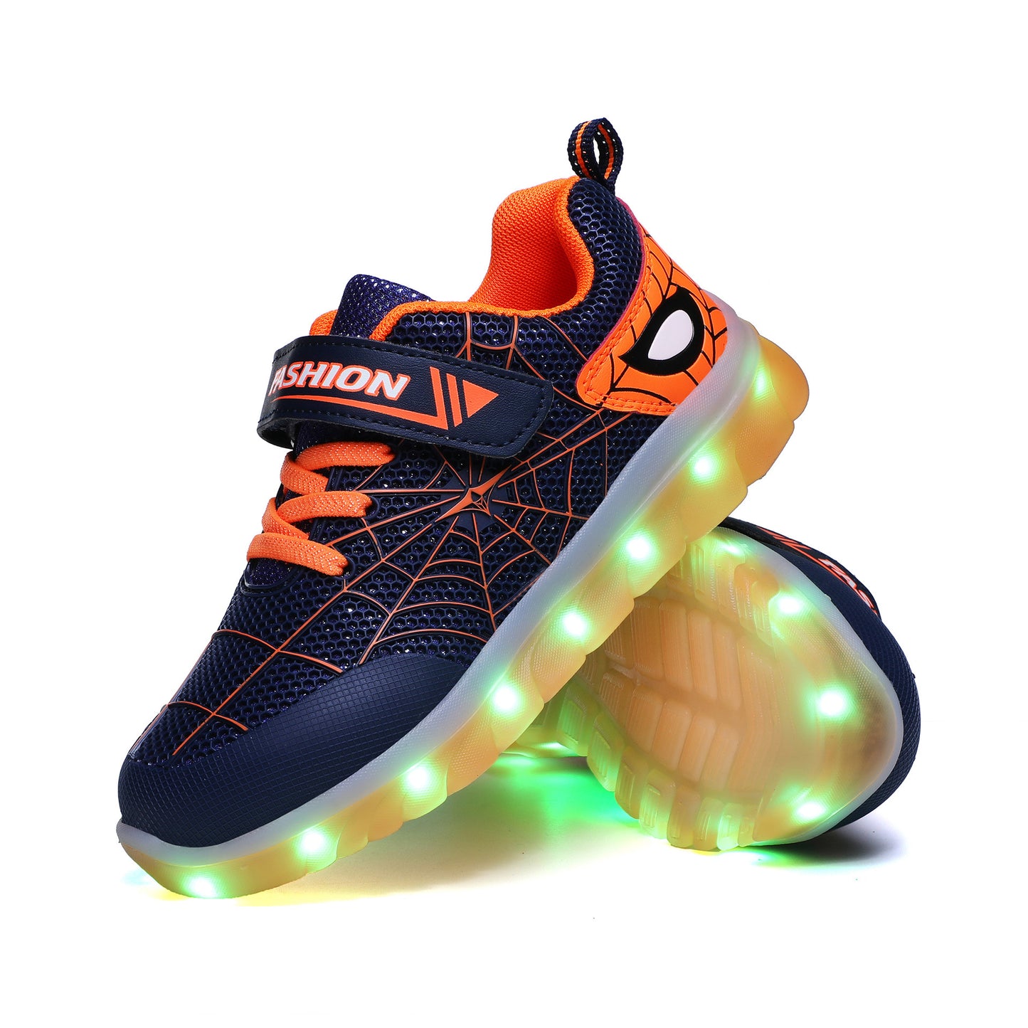 Taille 26-37 enfants Led USB Recharge chaussures rougeoyantes boucle de crochet pour enfants