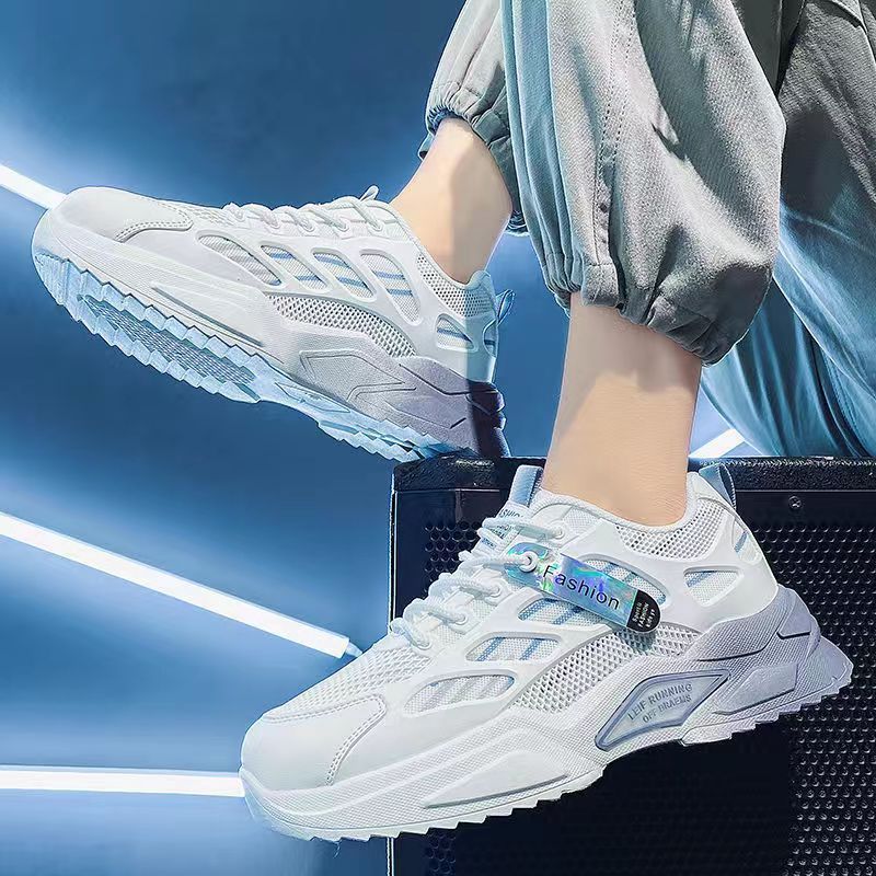 Printemps chaussures pour hommes étudiant décontracté respirant Sneaker course hommes maille chaussures hommes papa chaussures
