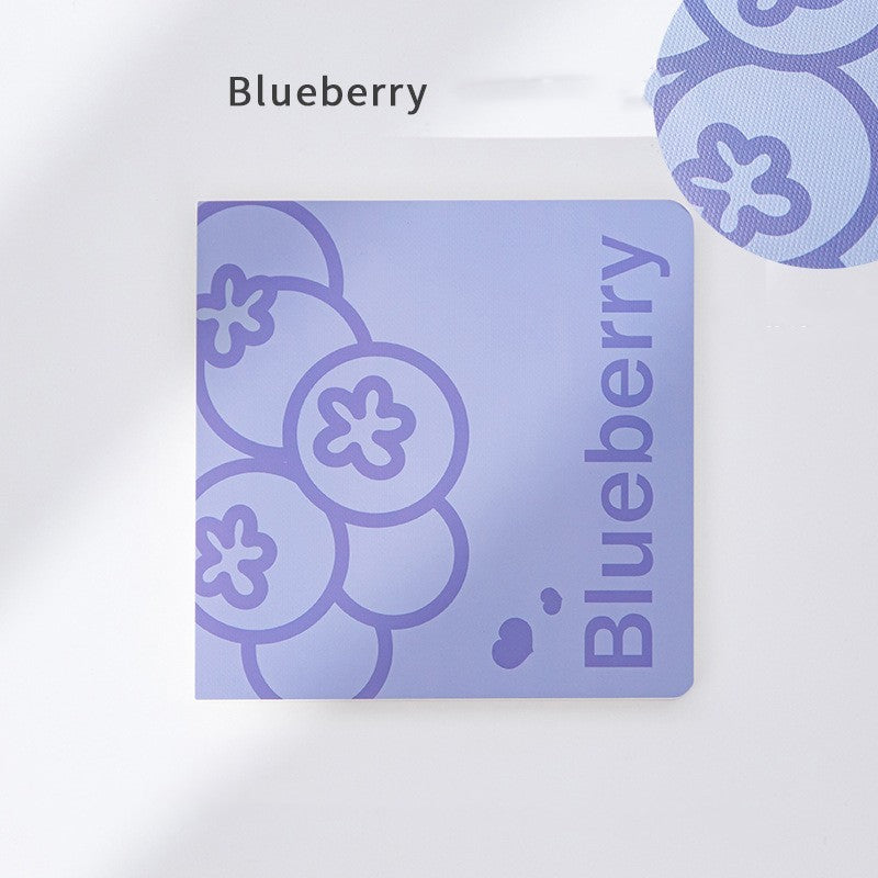 Bloc-notes de livre carré de fruits simples, bloc-notes pour étudiantes