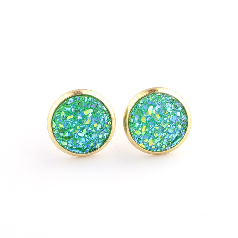 Boucles d'oreilles à tige étoilées en acier inoxydable plaqué or