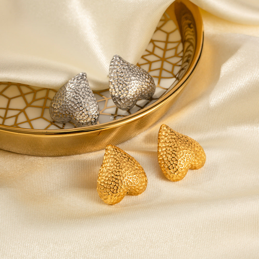 Boucles d'oreilles en acier inoxydable, Design marteau d'amour, sens, tempérament, mode