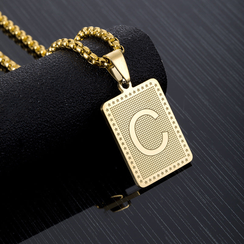 Women's Letter Fashion Stainless Steel Pendant Necklace
