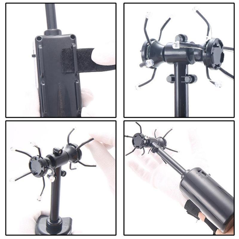 Bolas de luz LED de juguete, juguete flotante giratorio luminoso, pastilla en espiral, juguete eléctrico, generador de pastillas en espiral ajustable