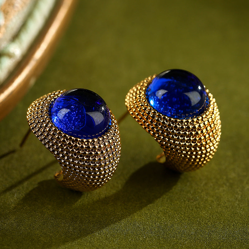 Boucles d'oreilles épingles en cristal et argent pour femmes