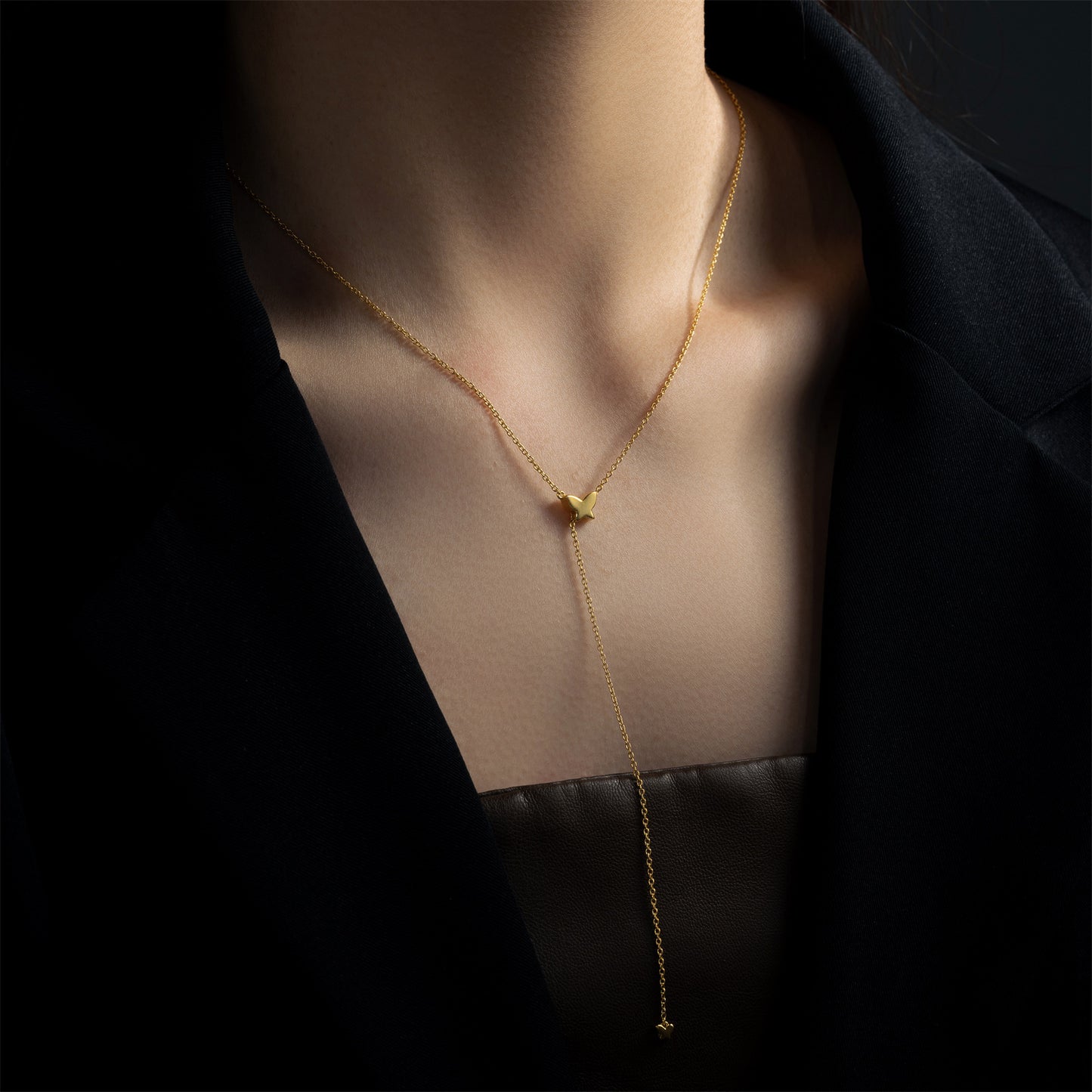 Collier pendentif lune et étoile