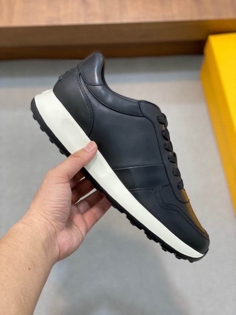 Zapatos de cuero informales de negocios con cordones de cuero