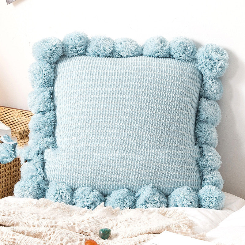 Coussin de lit, coussin de canapé, taie d'oreiller tricotée à la taille