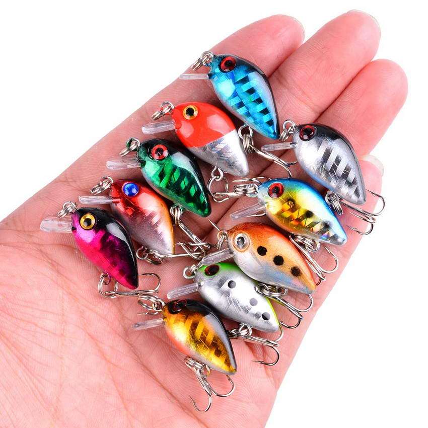 Ensemble de leurres de pêche appât dur Mini vairon flottant Swin