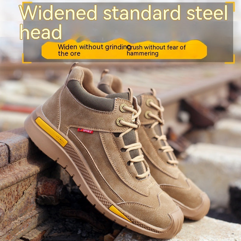 Protective Shoes With Steel Toe And High Top To Prevent Impact And Wear