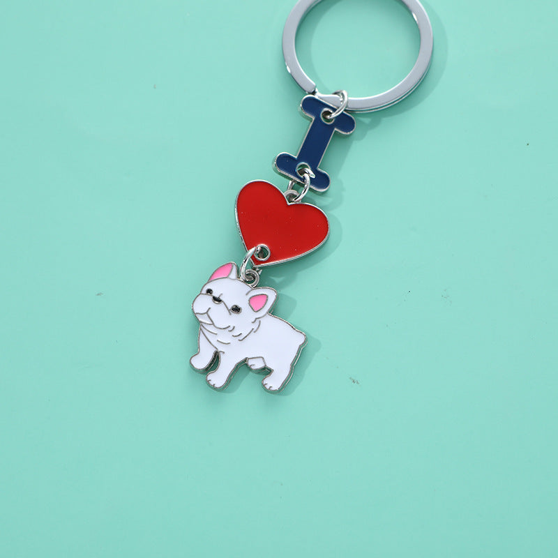 Ins Love Dog Pendant Bag Keychain