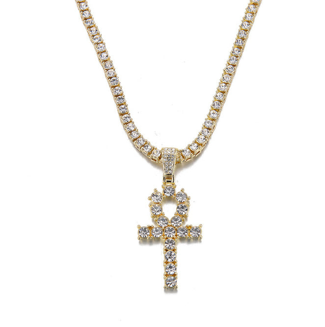 Versatile And High-end Zirconia Cross Necklace