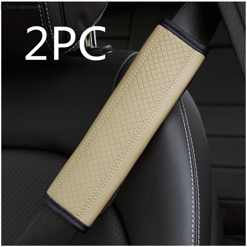 Ceinture de sécurité de voiture en cuir de Fiber, protection d'épaule, housse de protection, ceinture de sécurité