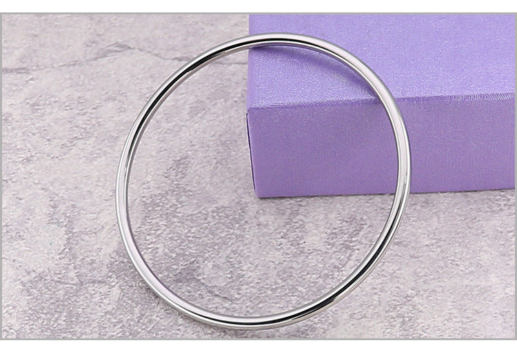 Bracelet brillant personnalisé simple en acier titane