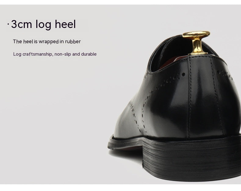 Chaussures en cuir pour hommes, chaussures britanniques à bout pointu, vêtements de cérémonie, à lacets