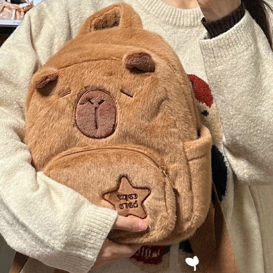 Capybara peluche grande capacité mignon petit sac à dos