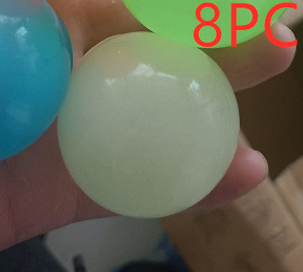 Bolas adhesivas luminosas, juguetes pegajosos para pared, juegos de fiesta en casa que brillan en la oscuridad, juguetes novedosos, juguete para apretar de descompresión