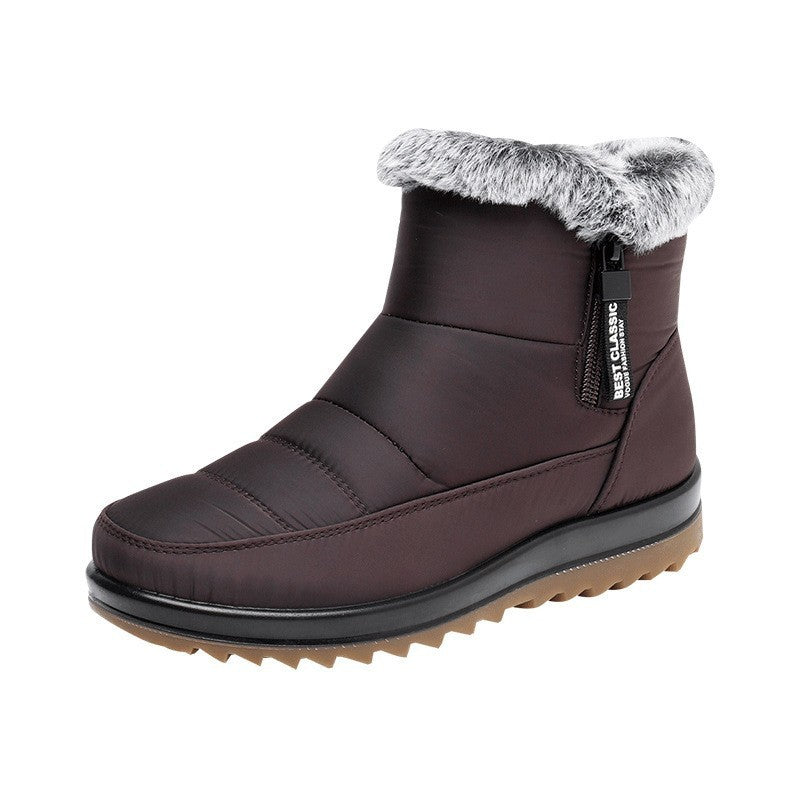 Bottes thermiques en coton épais, antidérapantes, imperméables, doublées de polaire, fond complet des tendons