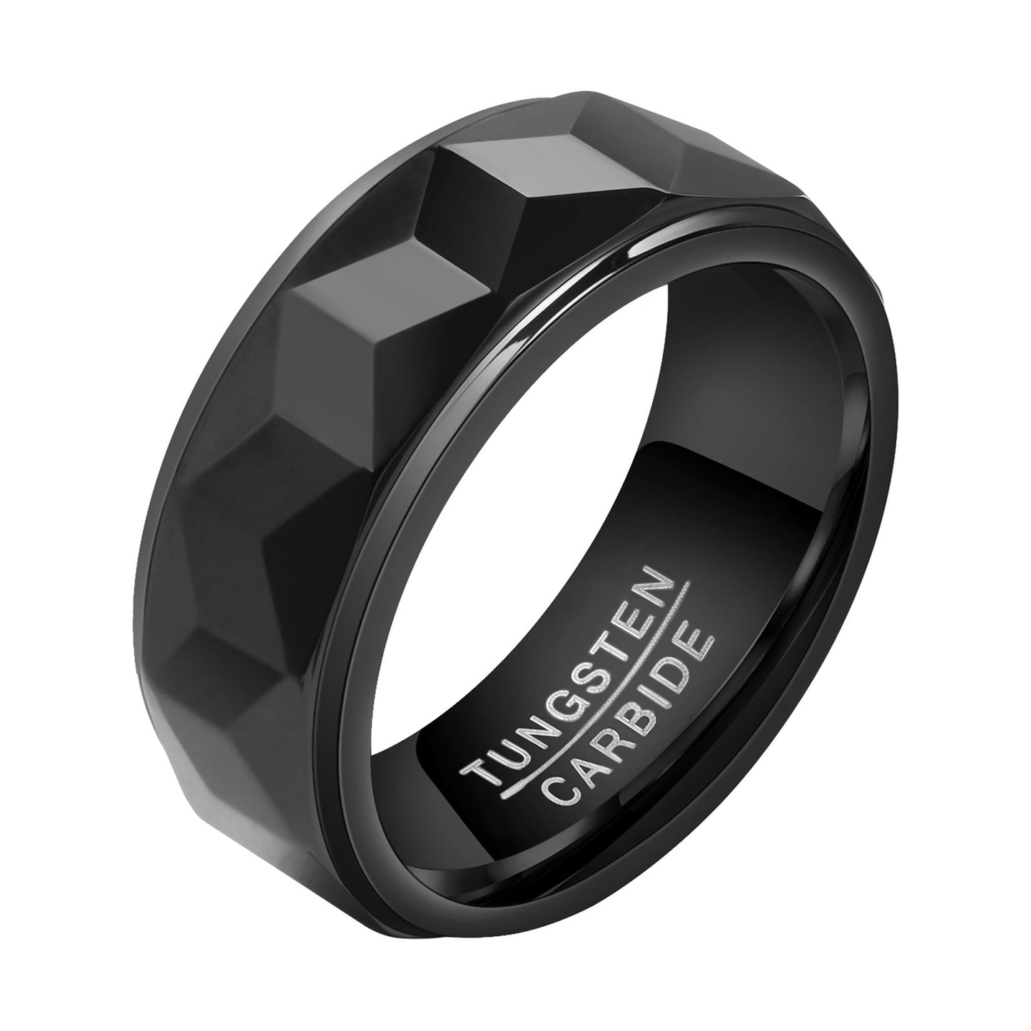Conception de bijoux de bague en or en acier tungstène