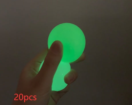 Bolas adhesivas luminosas, juguetes pegajosos para pared, juegos de fiesta en casa que brillan en la oscuridad, juguetes novedosos, juguete para apretar de descompresión