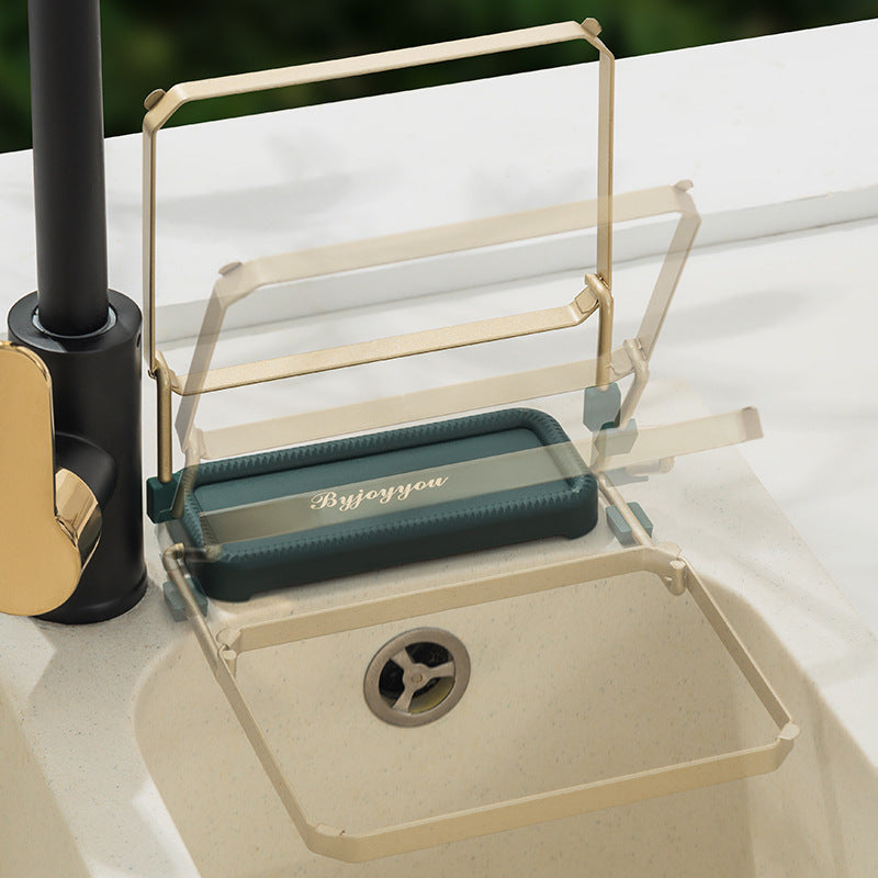 Support de filtre d'évier de cuisine, passoire d'évier pliable, support de sac en maille, filet à ordures, étagère Anti-colmatage, sac en maille jetable