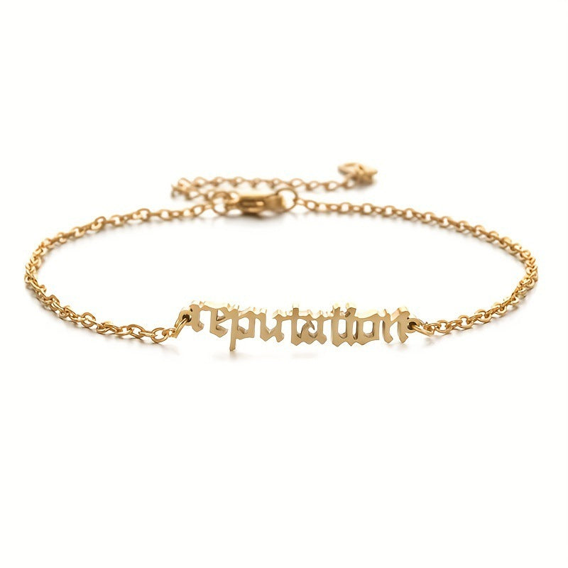 Real Gold Plating O Chain Stainless Steel Anklets