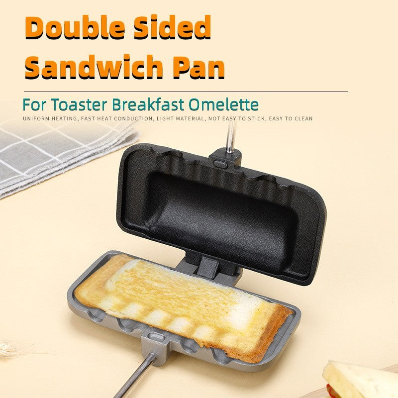 Poêle à Sandwich Double face antiadhésive pliable, poêle à frire pour pain grillé, Machine à petit déjeuner, crêpière