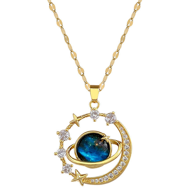 Women's Fashion Blue Starry Sky Necklace