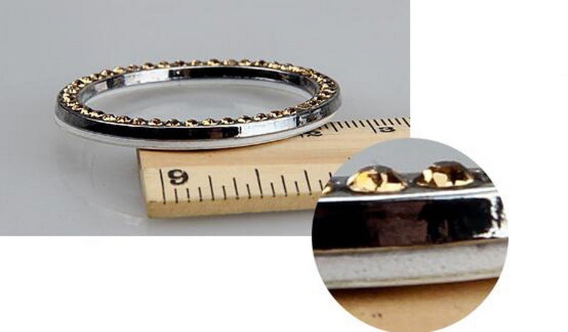 Decoración del anillo de encendido con un solo clic de diamantes