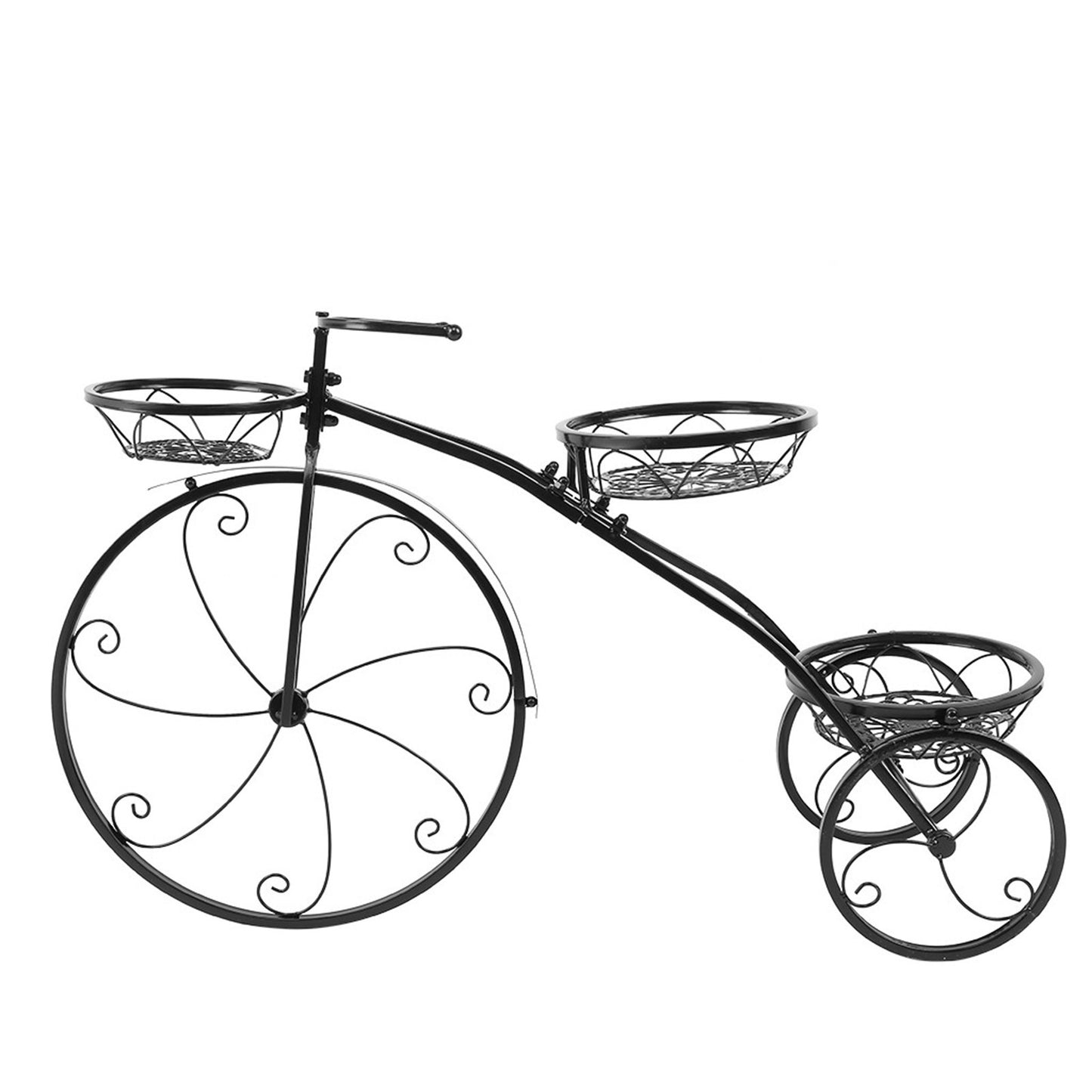 Support de chariot de Pot de fleur de support de plante de Tricycle idéal pour le jardin et le Patio de maison