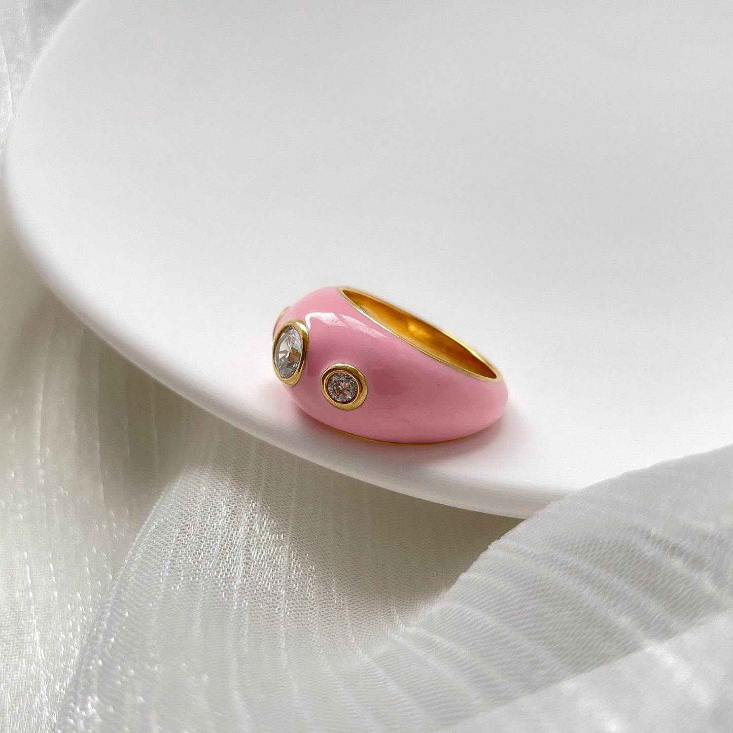 Bague Femme Émail Couleur Personnalité