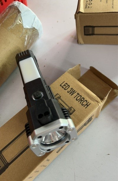 Marteau de sécurité pour voiture, puissance de charge multifonctionnelle, lampe de travail, feu d'urgence, auto-sauvetage, bris de fenêtre, lampe de poche d'auto-défense