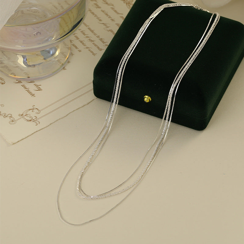 Women's Sparkling Three-layer Twin Necklace