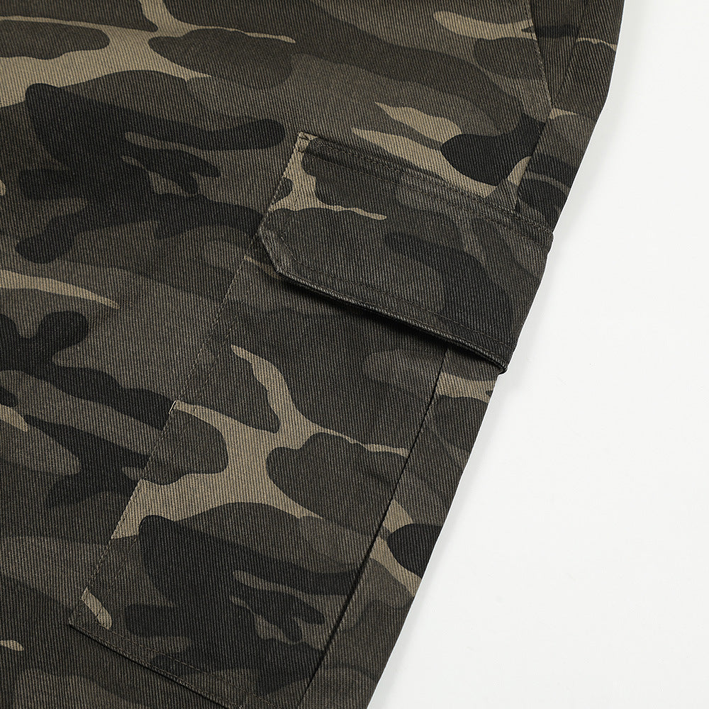 Men Fashion Brands Street Outdoor Leisure Camouflage Sports Loose Trousers