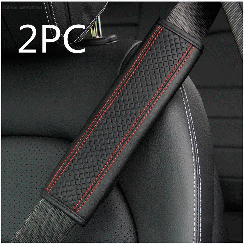 Ceinture de sécurité de voiture en cuir de Fiber, protection d'épaule, housse de protection, ceinture de sécurité