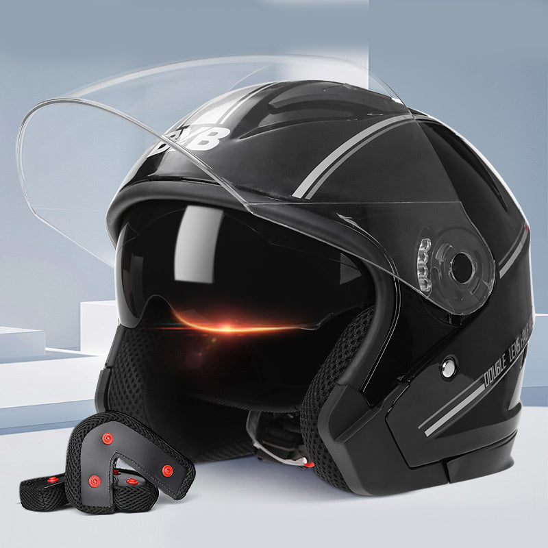 Casque simple à double lentille pour vélo électrique