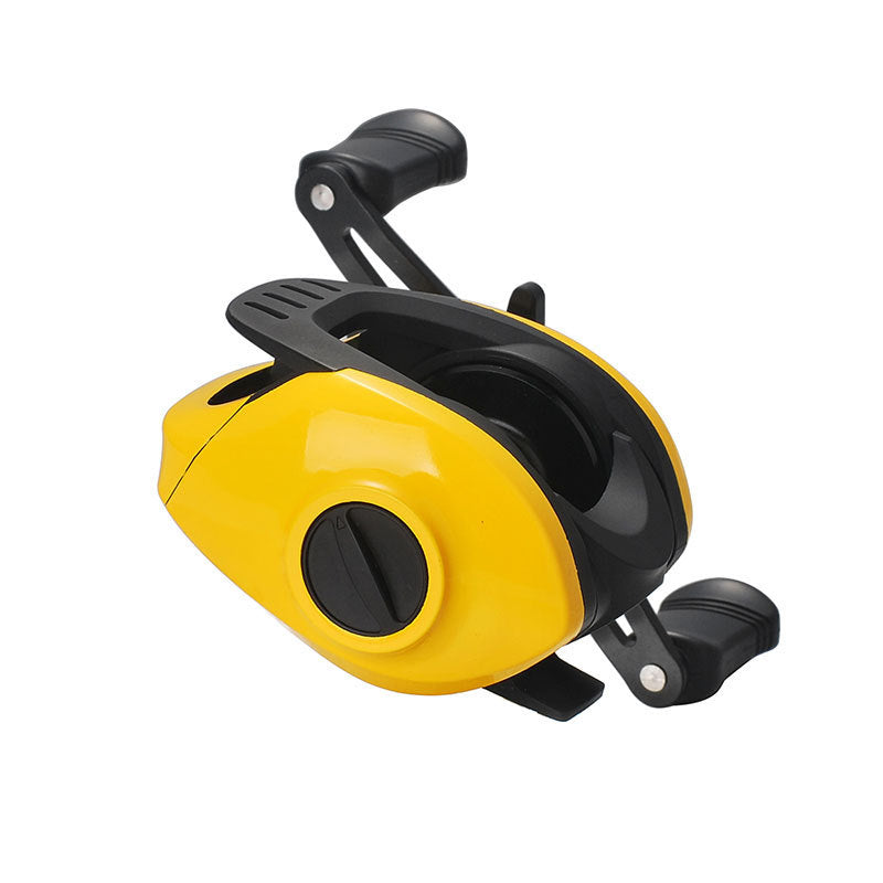 Petite roue de goutte d'eau jaune roue Luya moulinet de pêche Lei Qiang frappé roue de Modification de micro-objet noir